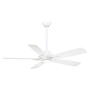 Dyno 52 in. Integrated LED Indoor White Ceiling Fan with Remote Control