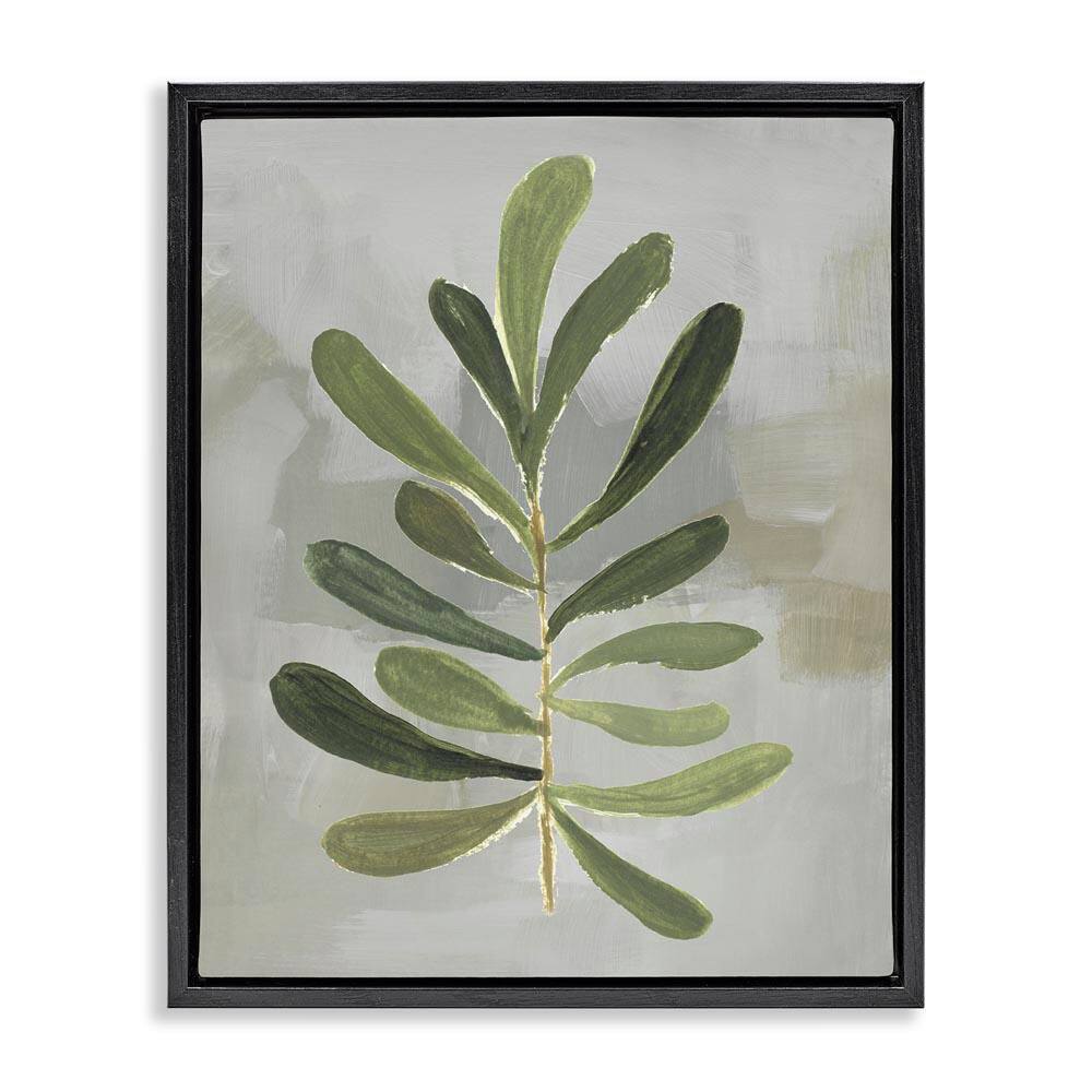 Single Green Leaf Branch by Lanie Loreth Black Floater Frame Nature Graphic Art Print 21 in. x 17 in. price history on PriceWatchPro