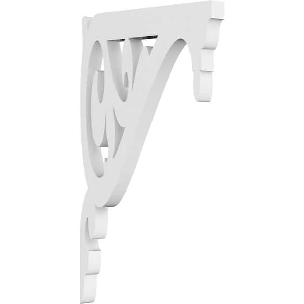 Ekena Millwork 5/8 in. W X 10 in. H X 6 in. D PVC Carrillo Bracket