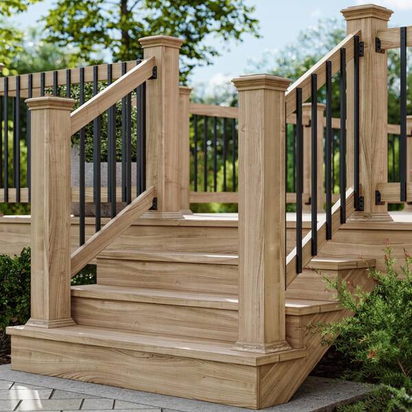 Deckorators 29-1/2 in. x 1 in. Black Aluminum Traditional Baluster (15-Pack)