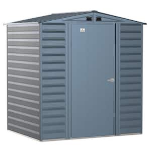 Select 6 ft. W x 5 ft. D Blue Grey Metal Shed 27 sq. ft.