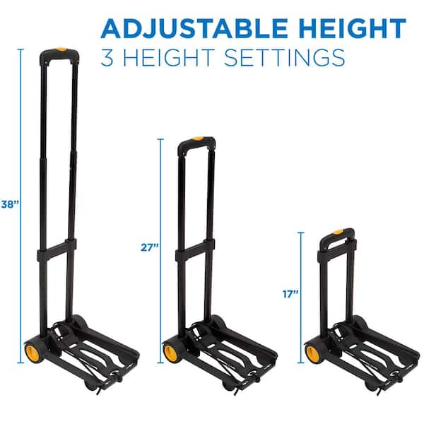 Details about   Hand Truck Cart Folding Luggage Trolley Car Travel Shopping Wheel Portable 100kg 