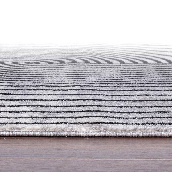 Contemporary Arch Knot Design 7 ft. 10 in. x 10 ft. Area Rug Gray