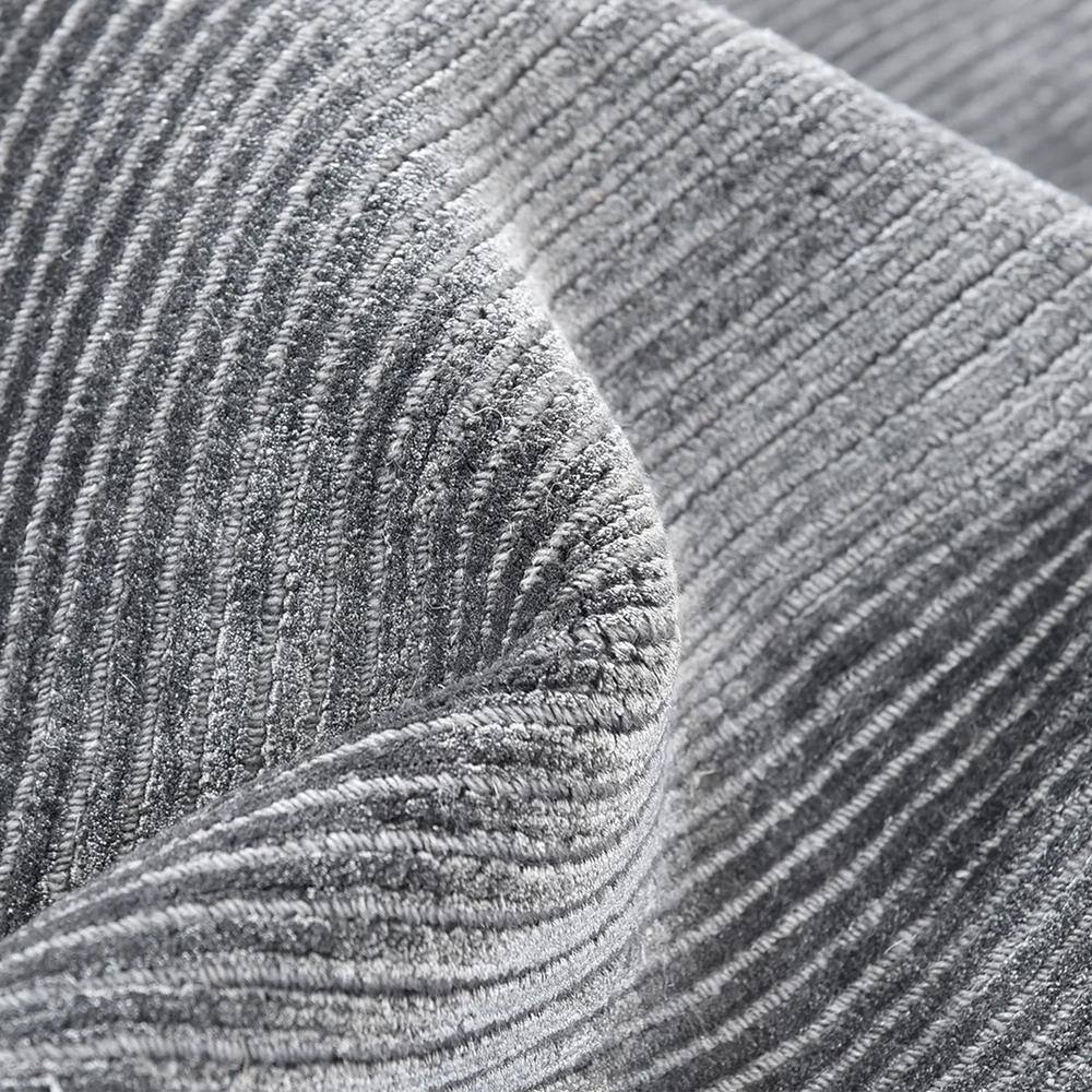 Elegant Cordi Dark Gray Hand-Knotted Wool-Blend 9' x 12' Area Rug