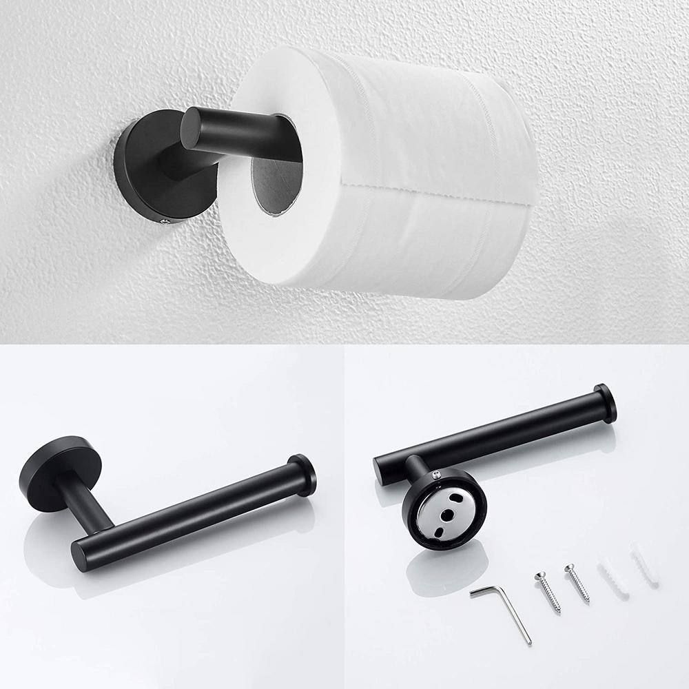 Matte Black Stainless Steel 3-Piece Bathroom Hardware Set