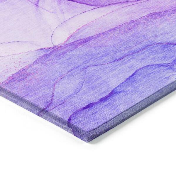 Chantille ACN507 Purple 1 ft. 8 in. x 2 ft. 6 in. Machine Washable Indoor/Outdoor Geometric Area Rug