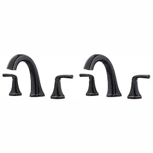 Ladera 8 in. Widespread 2-Handle Bathroom Faucet in Tuscan Bronze (2-Pack)