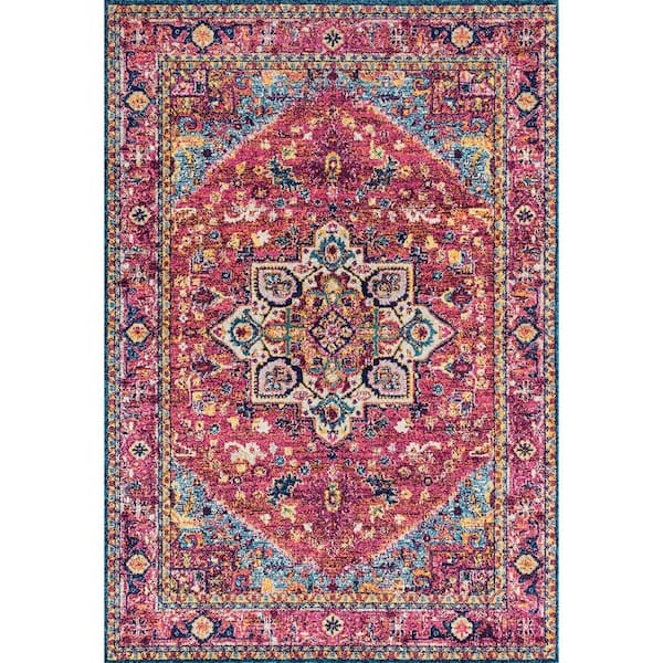 United Weavers Abigail Zuri Magenta 5 ft. 3 in. x 7 ft. 2 in. Area Rug