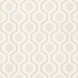 Marina Beige Modern Geometric Beige Wallpaper Sample