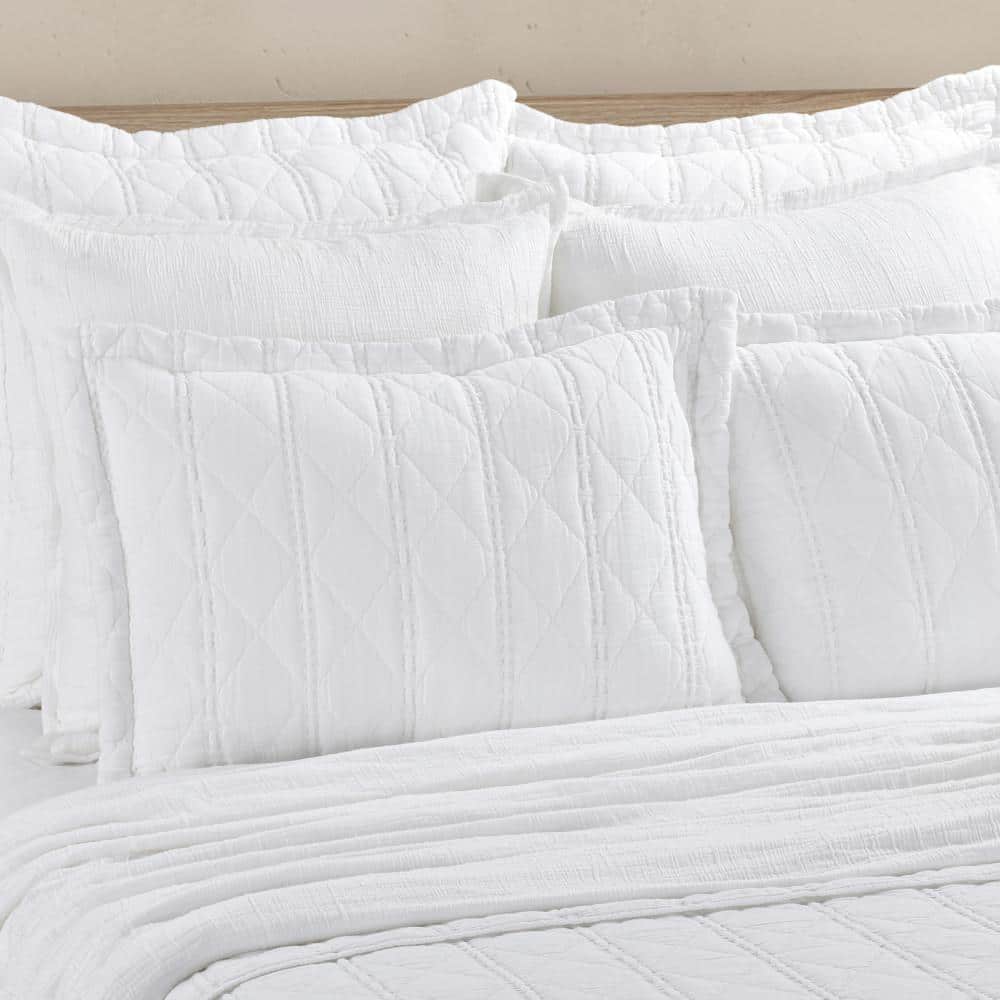 Pacifica White Cotton King Sham