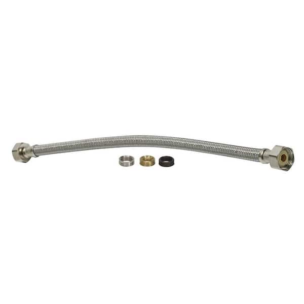 Universal 20 in. Length Braided Stainless Steel Faucet Connector