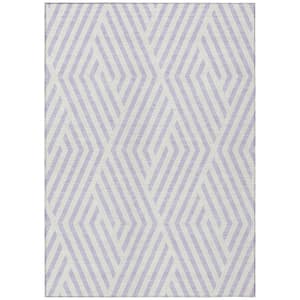 Chantille ACN550 Lavender 10 ft. x 14 ft. Machine Washable Indoor/Outdoor Geometric Area Rug