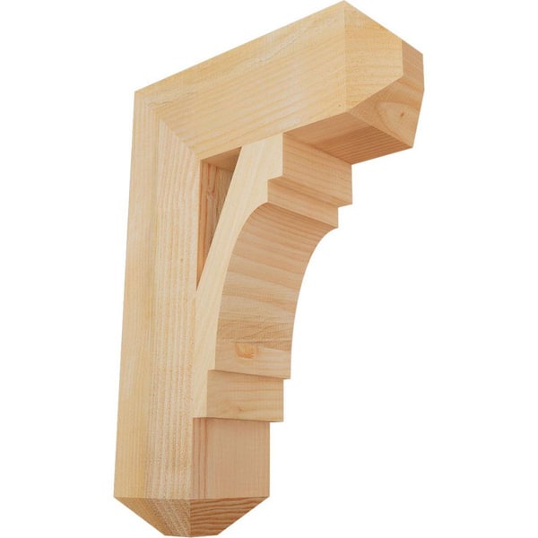 Ekena Millwork 6 in. x 26 in. x 18 in. Douglas Fir Merced Craftsman Rough Sawn Bracket