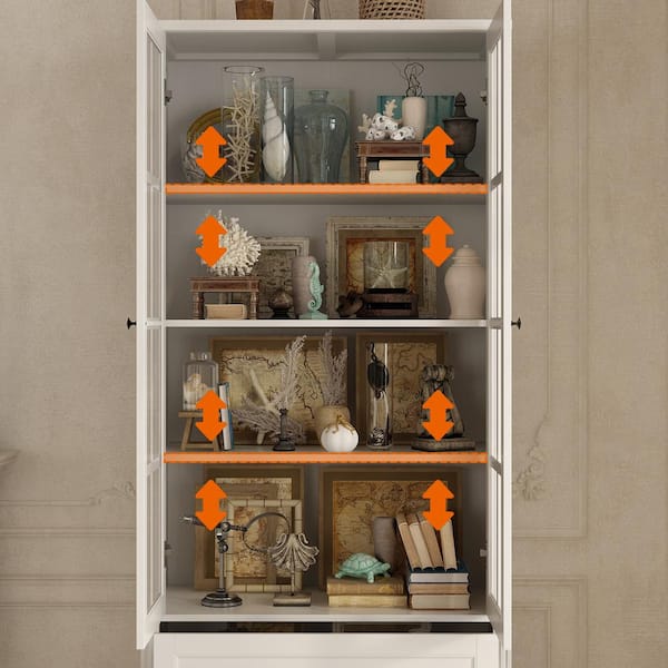 Farmhouse Kitchen Pantry Storage Cabinet with Drawer and Adjustable Sh —  Farmhouse Kitchen and Bath