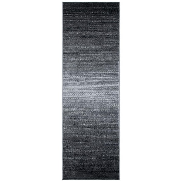 SAFAVIEH Adirondack Dark Gray/Light Gray 3 ft. x 14 ft. Gradient Transitional Runner Rug