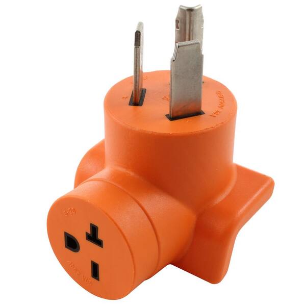 AC WORKS 30 Amp 3-Prong 10-30P Dryer Plug to L6-30R 30 Amp 250