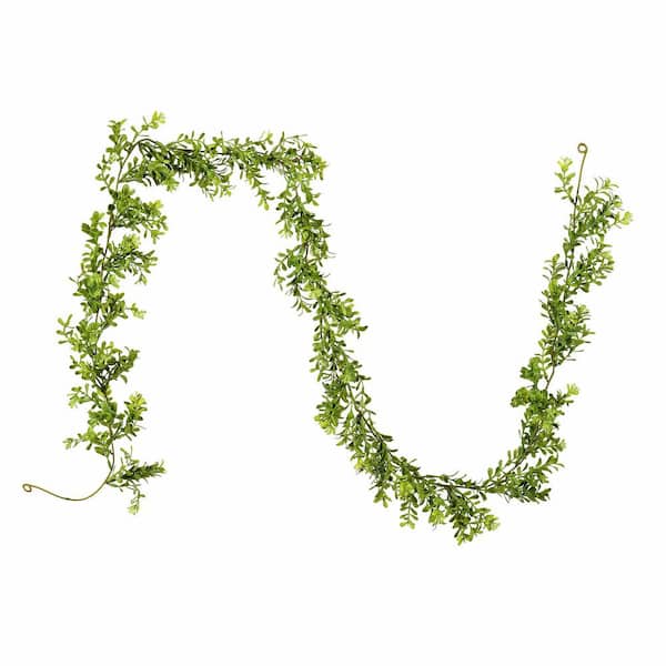 Vickerman 6 ft. Artificial Green Boxwood Moderne Garland