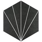 Aster Hex Nero 8-5/8 in. x 9-7/8 in. Porcelain Floor and Wall Tile (11.5 sq. ft./Case)