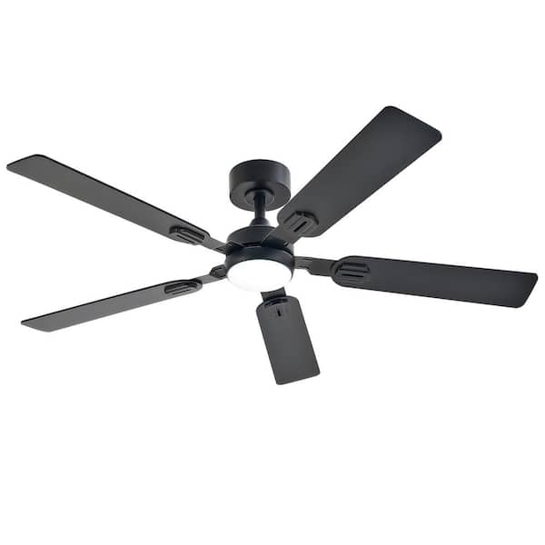 Merra 52 in. Indoor Black 5-Blade Modern Ceiling Fan with 3000K/4500K/6000K LED Light and Remote Control