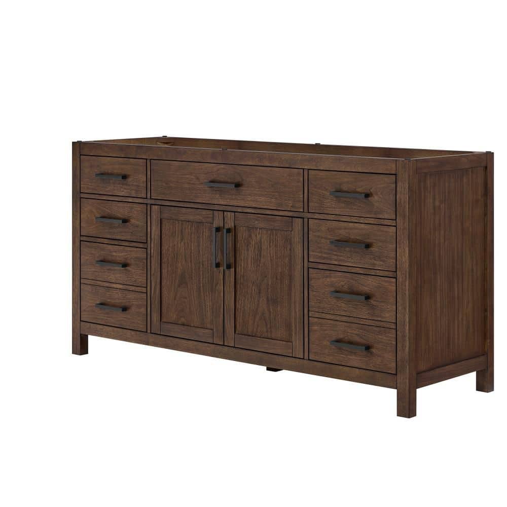 Beckett 65 in. Bath Vanity Cabinet without Top in Dark Walnut price history on PriceWatchPro