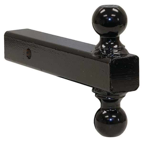 Buyers Products Company Double-Ball Hitch-Solid Shank with Black Towing Balls