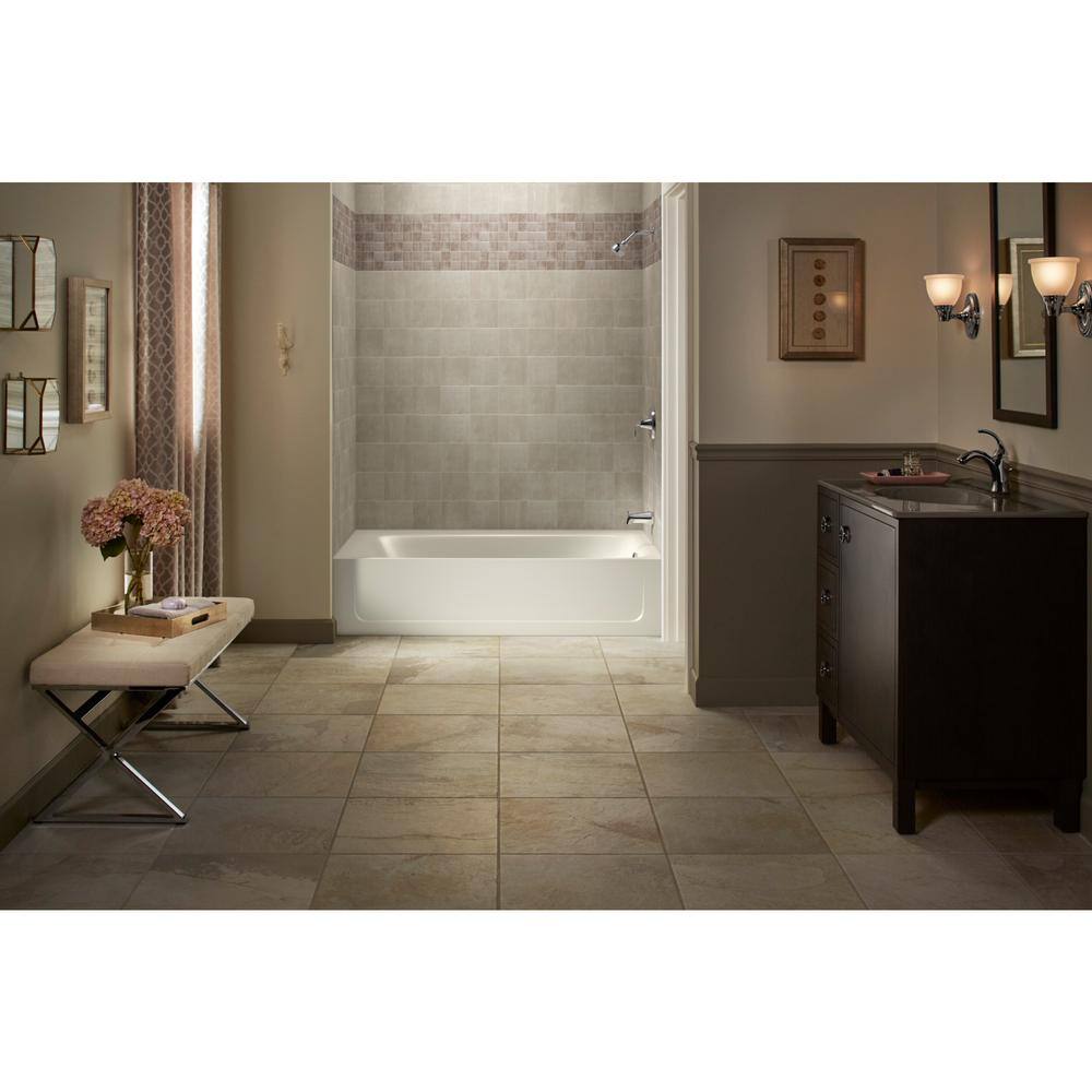 Polished Chrome Wall Mounted Bath and Shower Valve Trim Set