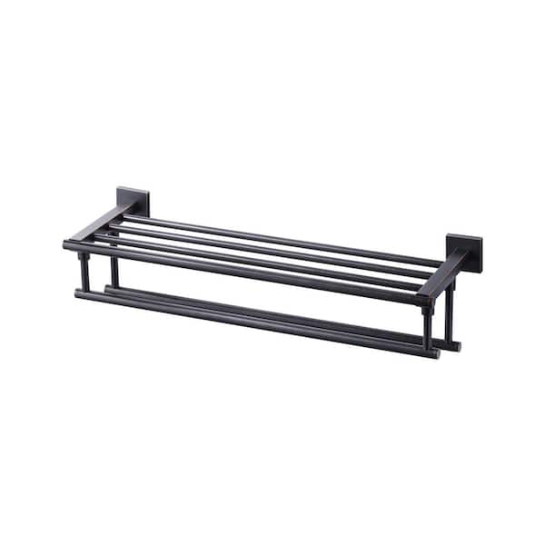 WOWOW 24 in. Wall Mounted Double Towel Bar in Oil Rubbed Bronze