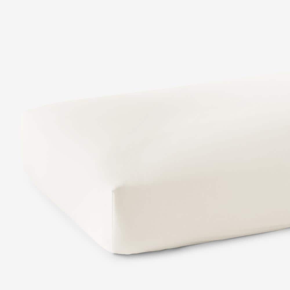 The Company Store Company Cotton Ivory Bamboo Sateen Twin XL Fitted ...