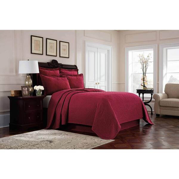 Royal Heritage Home Williamsburg, Red Twin Bed Skirt