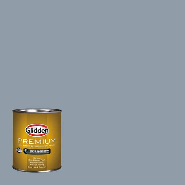 Glidden Premium 1 gal. PPG1040-5 Lost At Sea Flat Exterior Latex