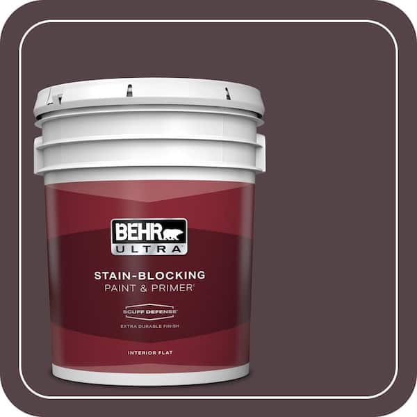 BEHR ULTRA 5 gal. Home Decorators Collection #HDC-FL14-9 Black Raspberry Extra-Durable Flat Interior Paint & Primer