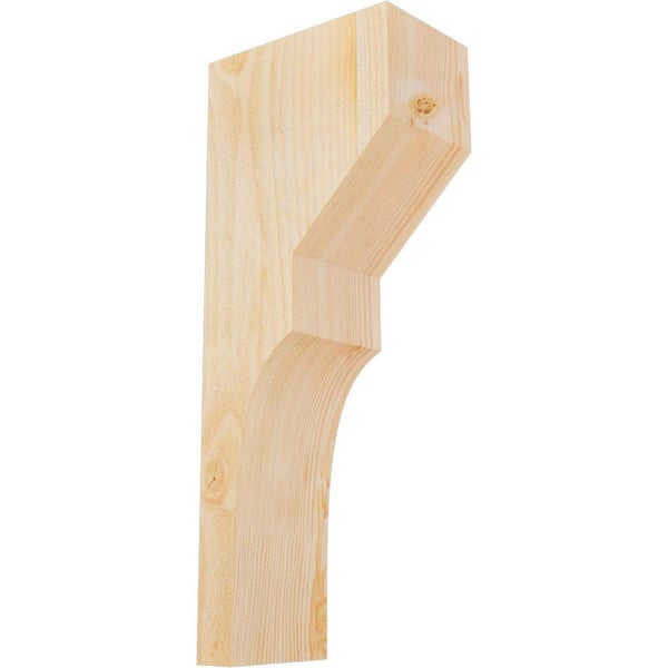 Ekena Millwork 6 in. x 10 in. x 26 in. Douglas Fir Monterey Rough Sawn Corbel