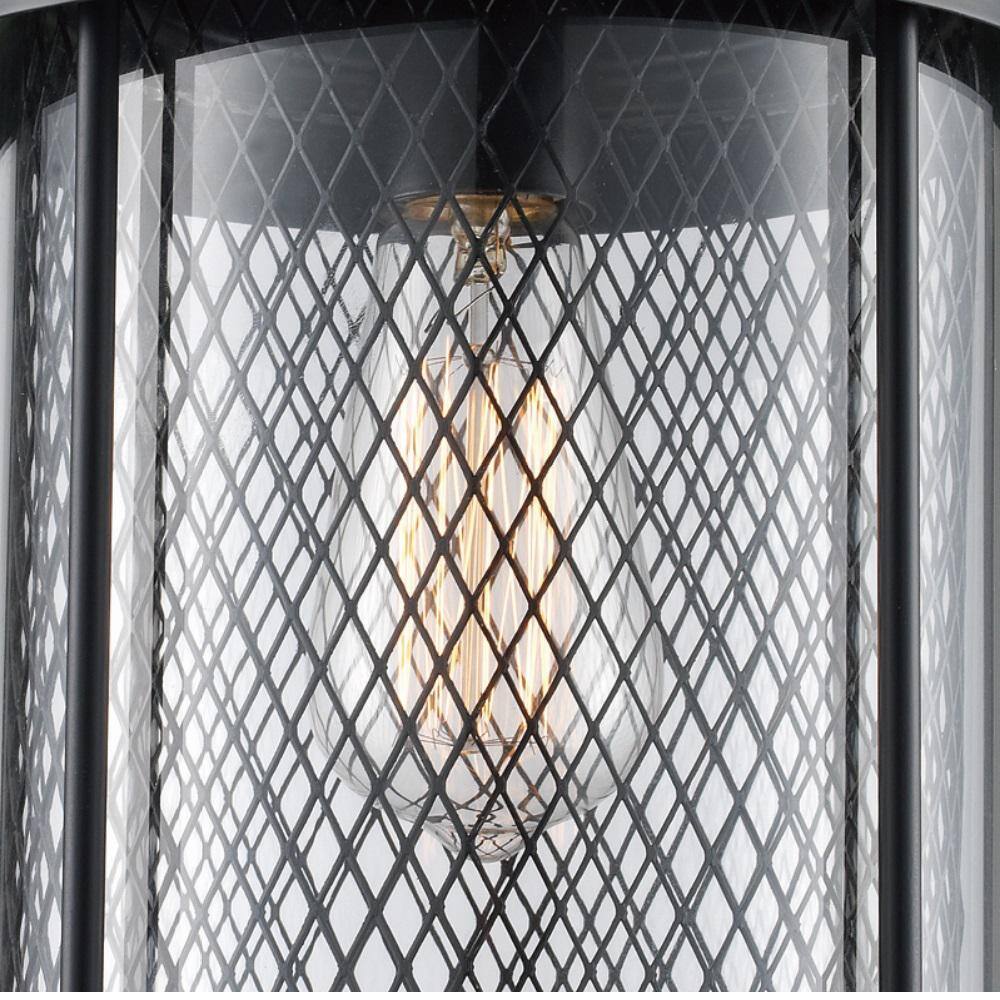 Stewart Black Glass Industrial Outdoor Hanging Lantern