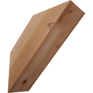 5 1/2''W x 14''D x 14''H Traditional Smooth Knee Brace, Western Red Cedar