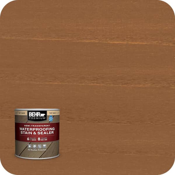 8 oz. #ST-147 Castle Gray Semi-Transparent Waterproofing Exterior Wood Stain and Sealer Sample