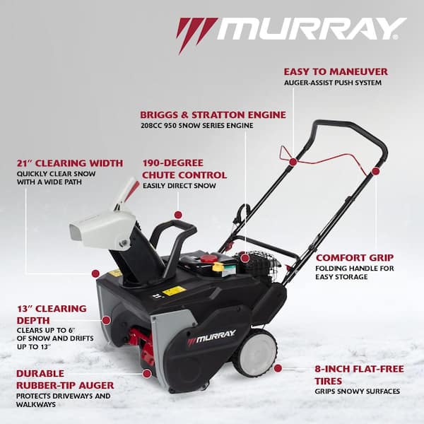 21 in. 208cc Auger-Propelled Single-Stage Gas Snow Blower