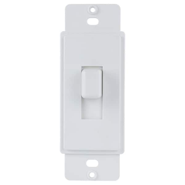 Commercial Electric 1-Gang Toggle Cover-up Plastic Wall Plate Adapter, White (Textured/Paintable Finish)