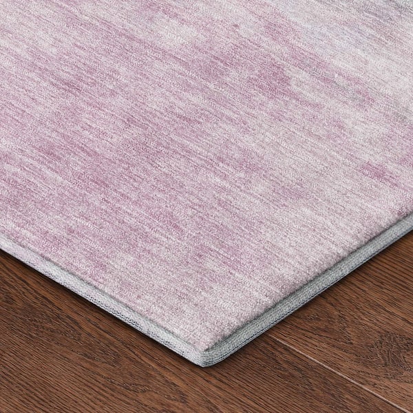 Mayfield Premium Machine Washable Abstract AMF2443 Blush 2 ft. x 7 ft. Runner Rug