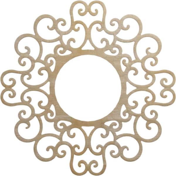 Ekena Millwork 0.375 in. x 36 in. x 36 in. Wood Medallion Moulding