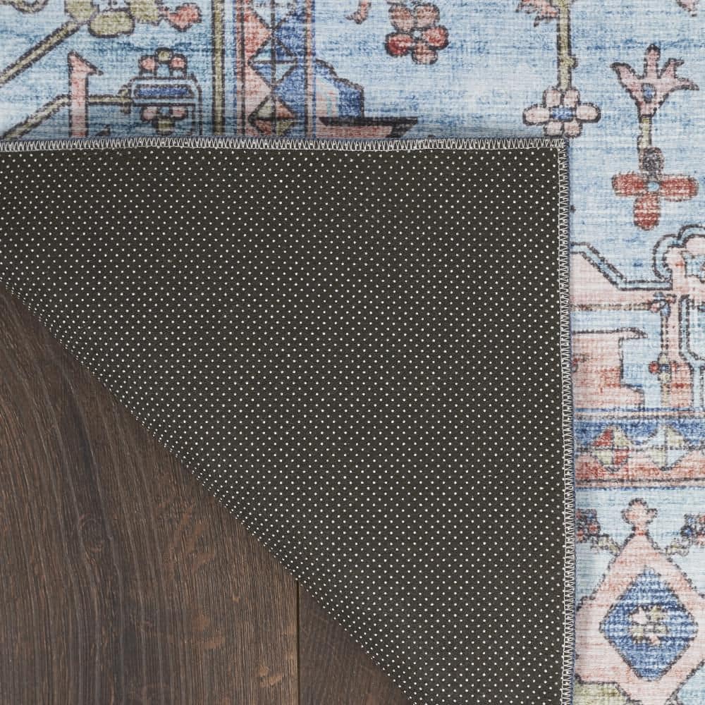 Fulton Blue Rectangular Persian Medallion Area Rug 5' x 7'
