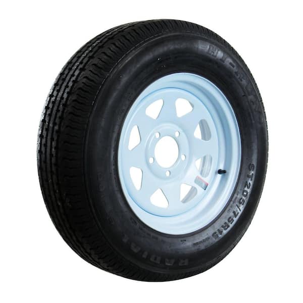 Radial Trailer Tire Assembly, ST205/75R15,5-Hole, LRD 8PR