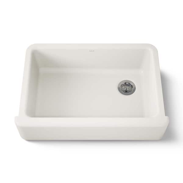 Whitehaven Farmhouse Apron-Front Cast-Iron 33 in. Single Bowl Kitchen Sink in Biscuit