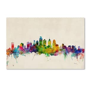 Philadelphia, Pennsylvania by Michael Tompsett Floater Frame Architecture Wall Art 14 in. x 19 in.