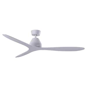 Whitehaven 56 in. Outdoor/Indoor White Smart WiFi Controlled 3blade DC Ceiling Fan with Remote Control