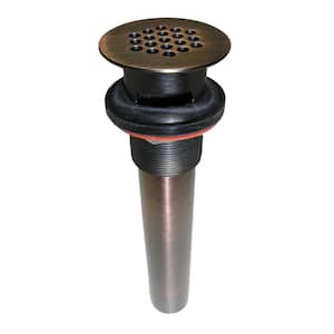 1-1/4 in. Lavatory Grid Drain with Overflow, Antique Copper