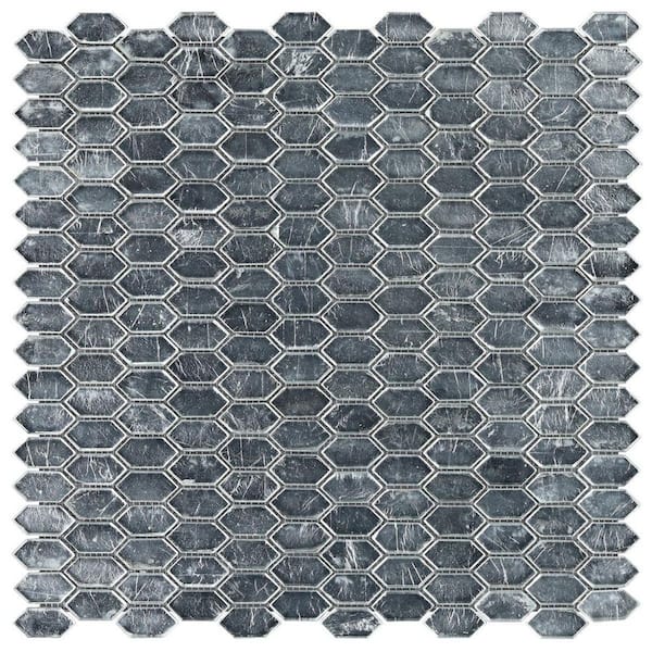Ivy Hill Tile Glimmer Silver 4 in. x 0.16 in. Polished Glass Wall Mosaic Tile Sample