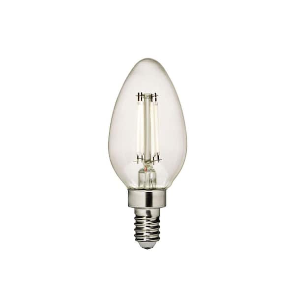 Generation Lighting 4-Watt Equivalent B11 Shape E12 Base Bright White (3000K) Dimmable Clear LED Light Bulb (1-Pack)