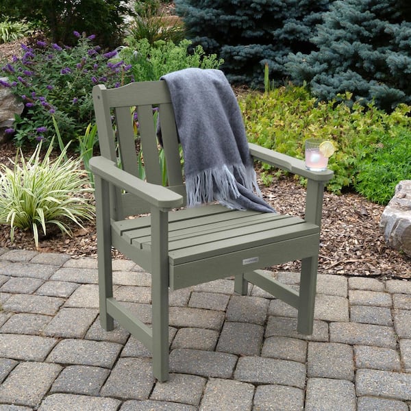 Highwood Lehigh Eucalyptus Recycled Plastic Outdoor Garden Chair