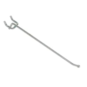 8 in. Zinc-Plated Steel Single Straight Peg Hook for 1/4 in. Pegboard