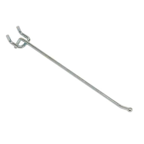 Everbilt 8 in. Zinc-Plated Steel Single Straight Peg Hook for 1/4 in. Pegboard